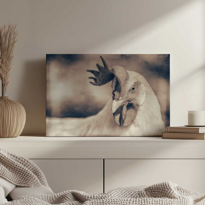 «Chicken in the Sun II sépia» par Nathan Larson, reproduction d'art sur toile