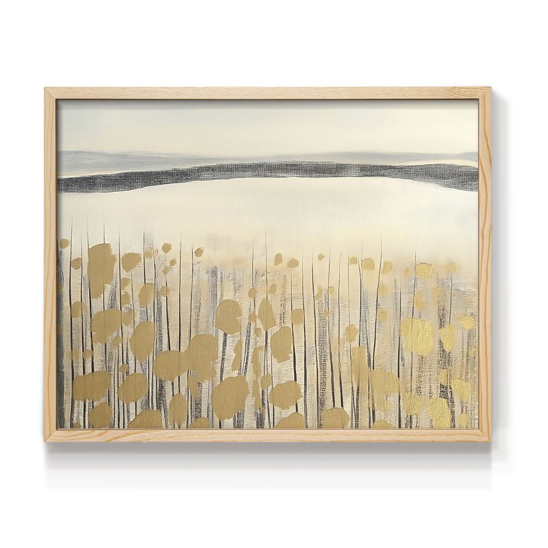 Abstract Series-LXI -Framed Print - Restickable, 8" H x 10" W, Natural