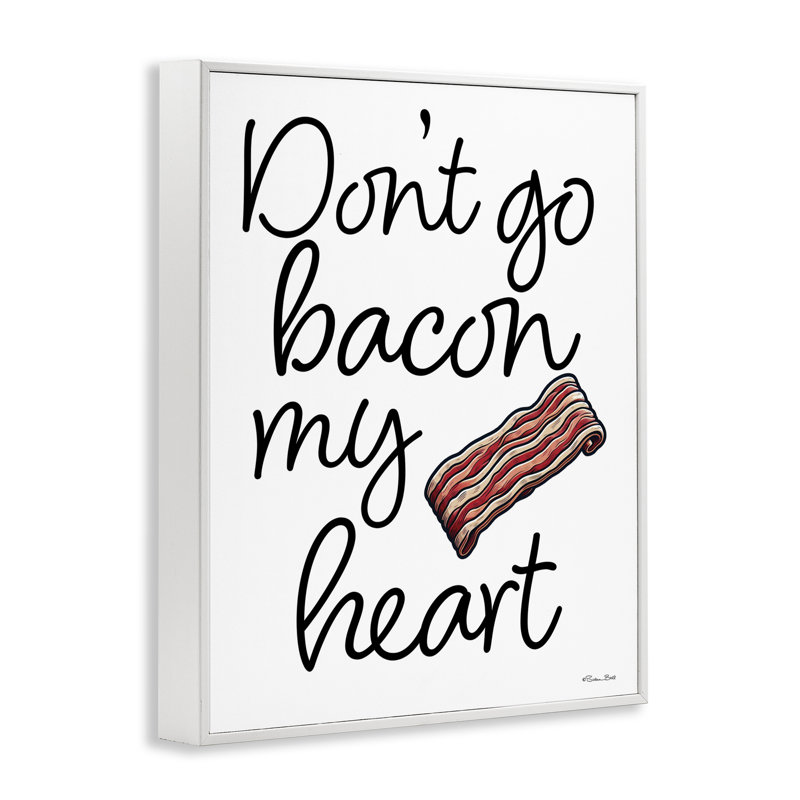 «Don't Go Bacon My Heart», dessin par Susan Ball, H 20 po x l 16 po, Estampe numérique encadrée blanc bord de mer