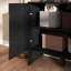 Buffet 60 po Mid-Century moderne avec rangement et tablettes réglables-127823295