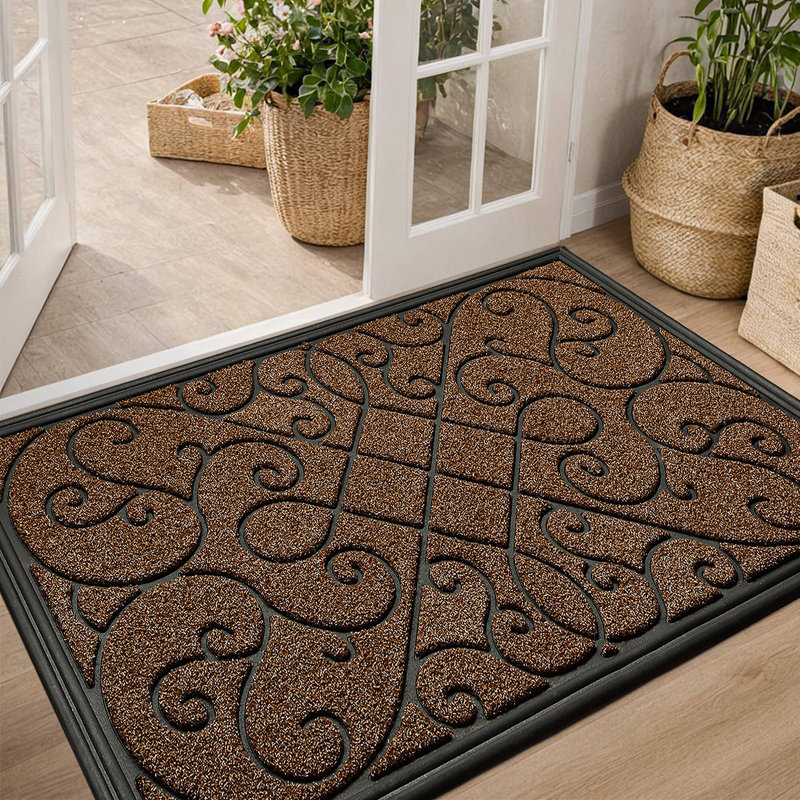 Tapis antidérapant Filion, Brun, L 32 po x L 48 po
