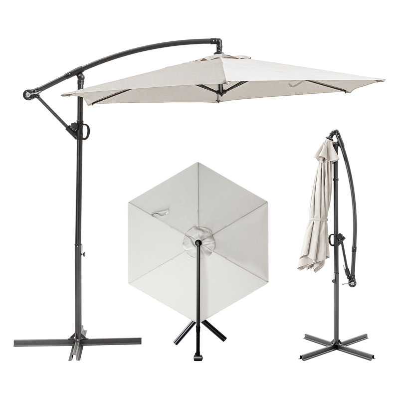 Parasol de patio extérieur 9 ', Blanc