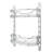 6" Deep Door Mounted Tray System Kit in Polished Chrome