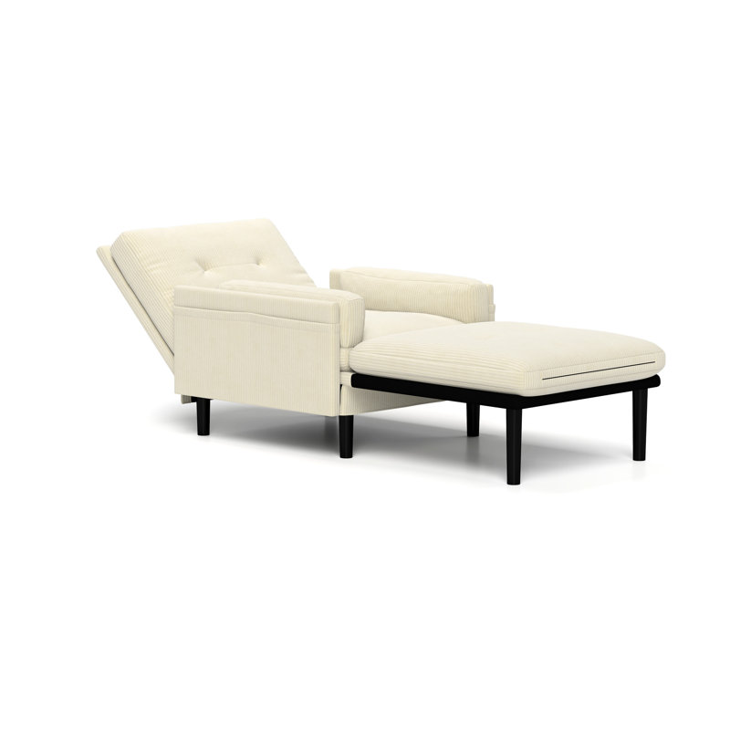 Metal Frame , Converts To Bed And Enjoyable Lounge Upholstered Adjustable Changes Chair Guest Bed, Foam Cushioned, Crafted
