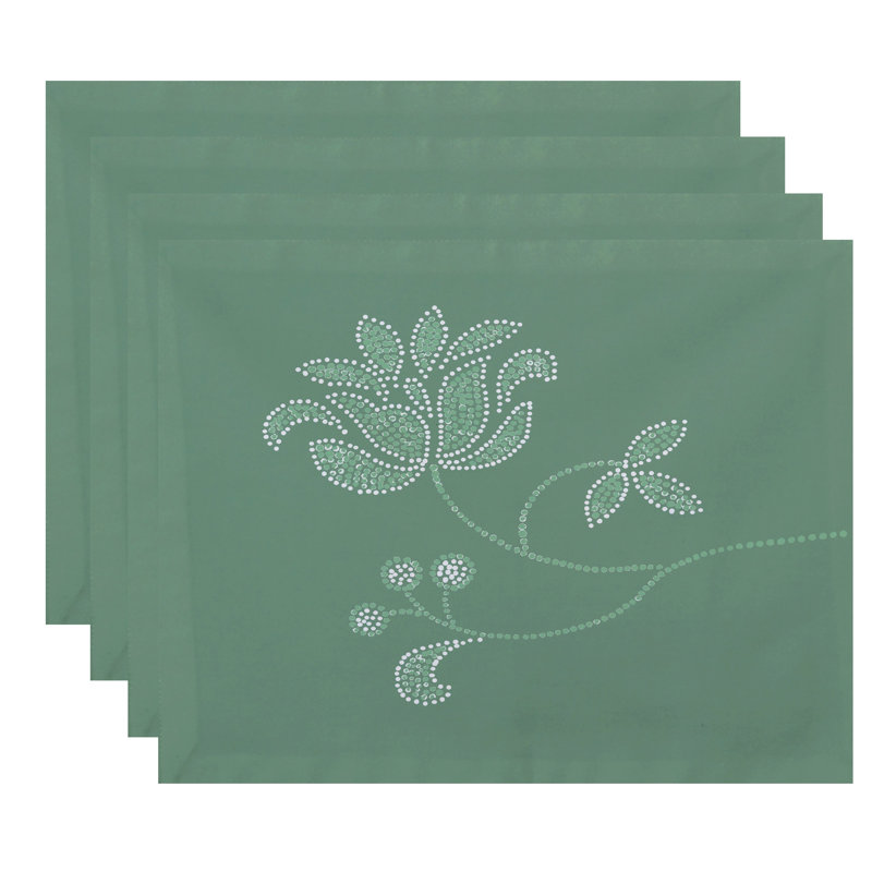 Ensemble de napperons 4 pièces Gordonsville, Vert
