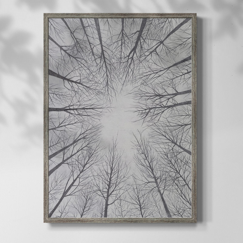 Deciduous Canopy II Framed Print - Solid Wood, 15" H x 12" W