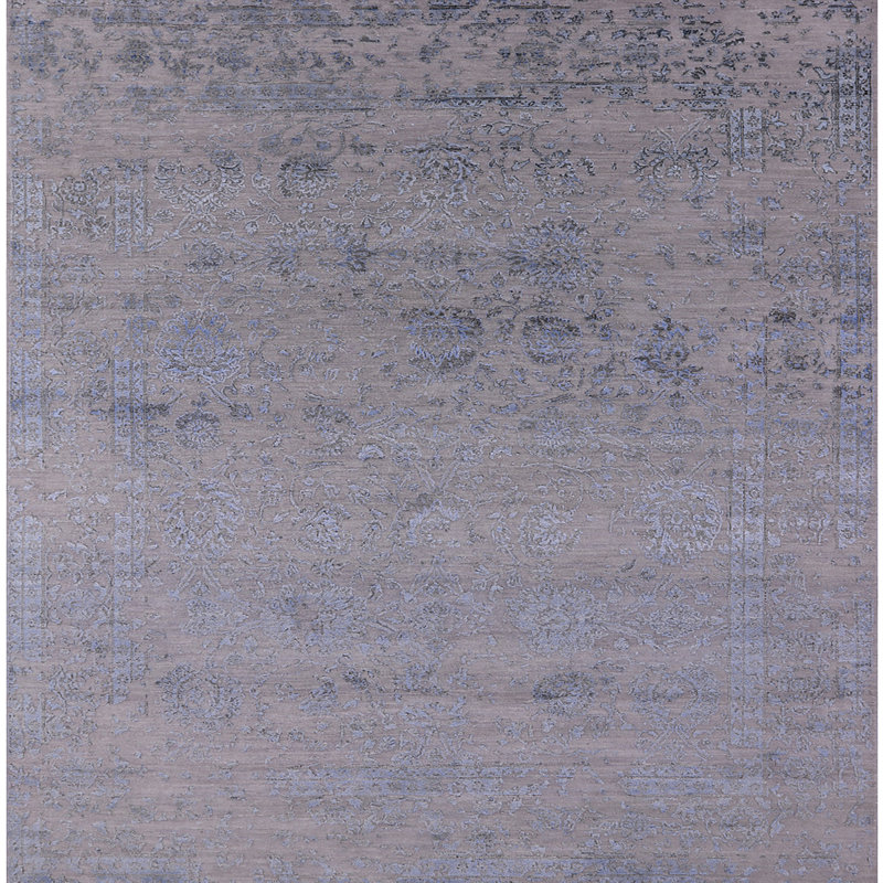 Tapis oriental gris Shannan, Carré 8 pi