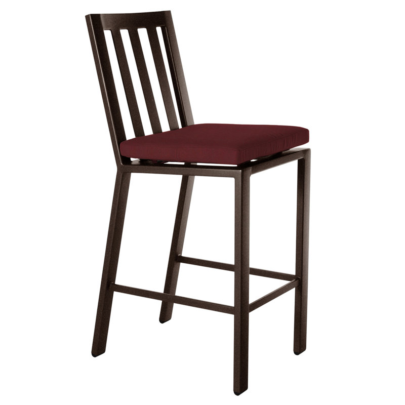 Aris Outdoor Bar Stool, Harris Stone, Copper Creek, 27.75"