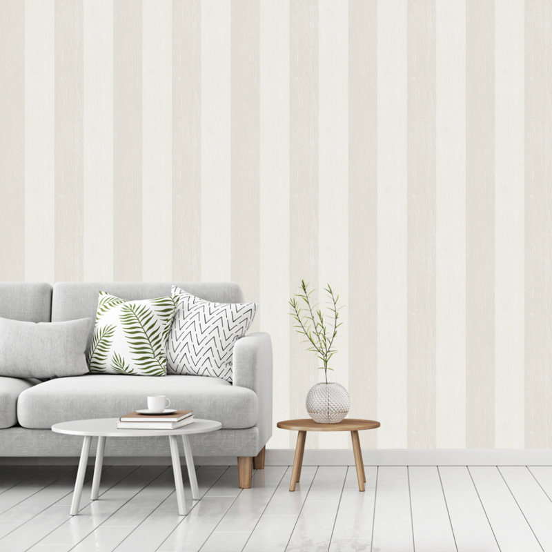 10.05m x 53cm Matte Wallpaper Roll, Cream