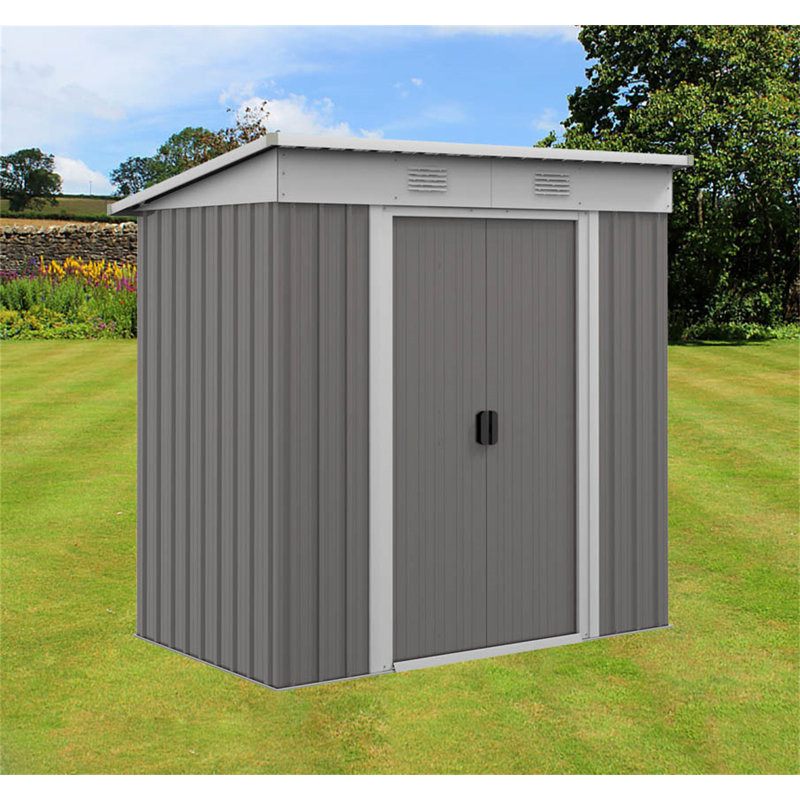 Outdoor Storage Shed, Gray, 69" H x 69" W x 42" D