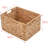 Large Foldable Rectangle Woven Wicker Basket Bins For Storage (Set Of 4)