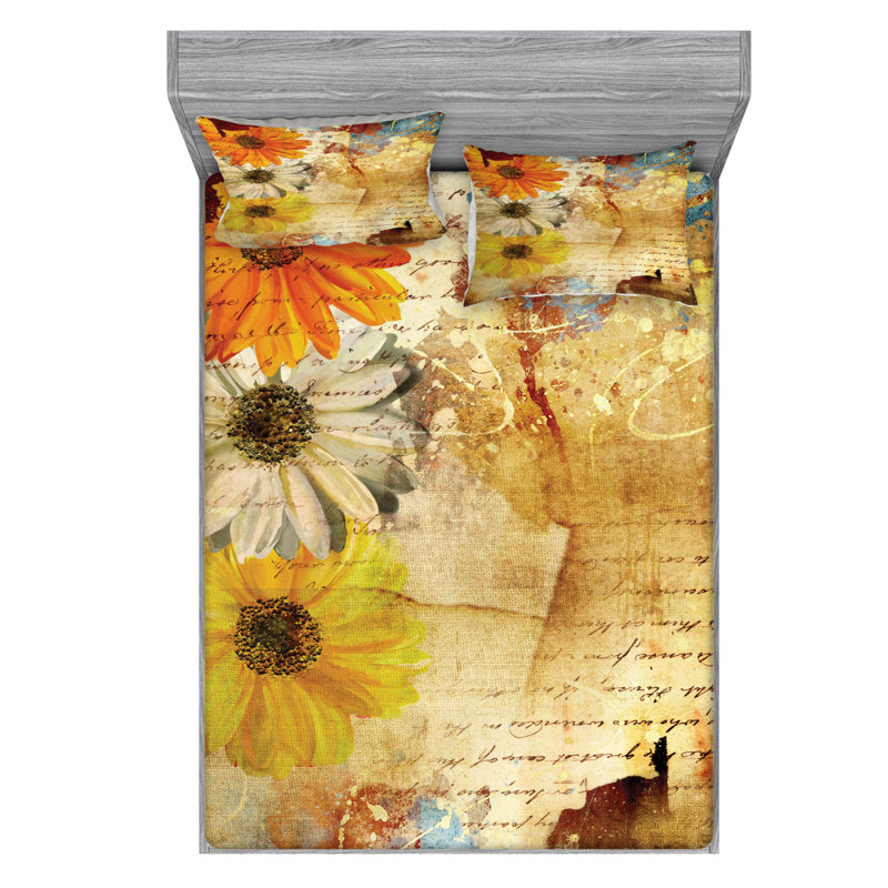 Microfiber Sheet Set, Queen Sheet Set with Fitted Sheet