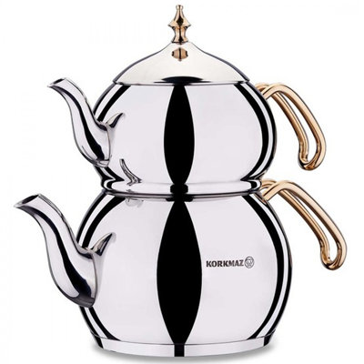 Ensemble de théière turque dorée pour cuisinière Hakan, 3,3 pte