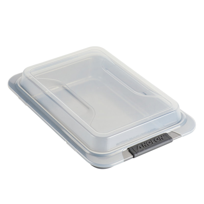 Anolon Advanced Nonstick Covered Cake Pan with Grips, Gray
