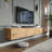 Colima Modern Floating TV Stand Up to 80" TVs, Wall-Mounted Media Console with Storage, Light Brown-1016593865
