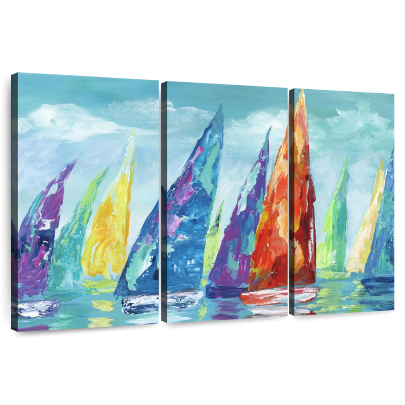 Mehar Fine Day Sailing II, 42" H x 65" W