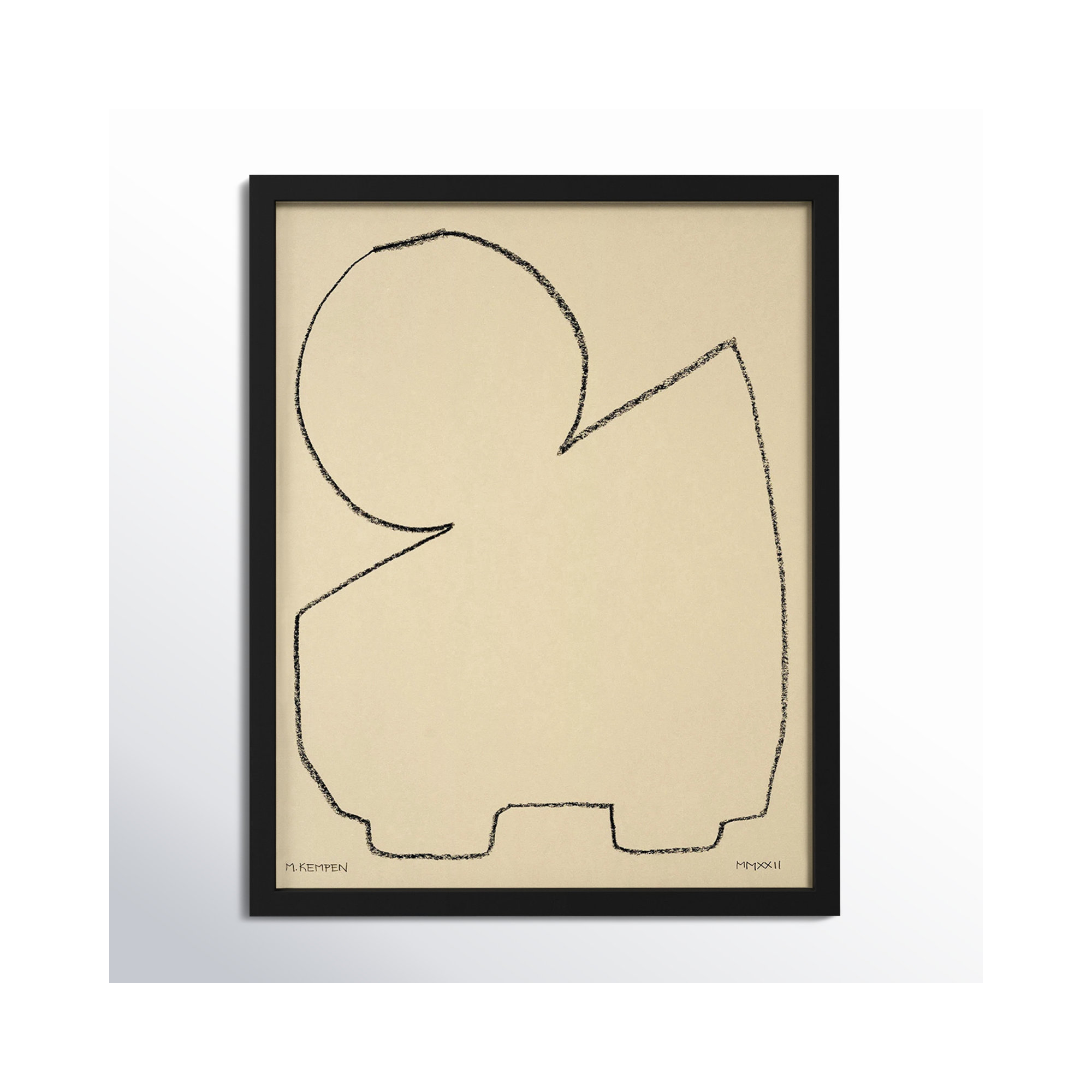 Sand 1 by Michael Kempen, 16" W x 20" H, Black Framed
