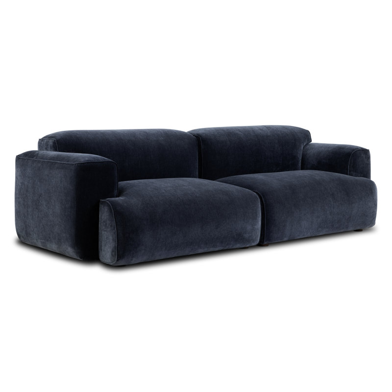 Canapé en velours de chenille 107,5 po Nardo, Mystic Blue