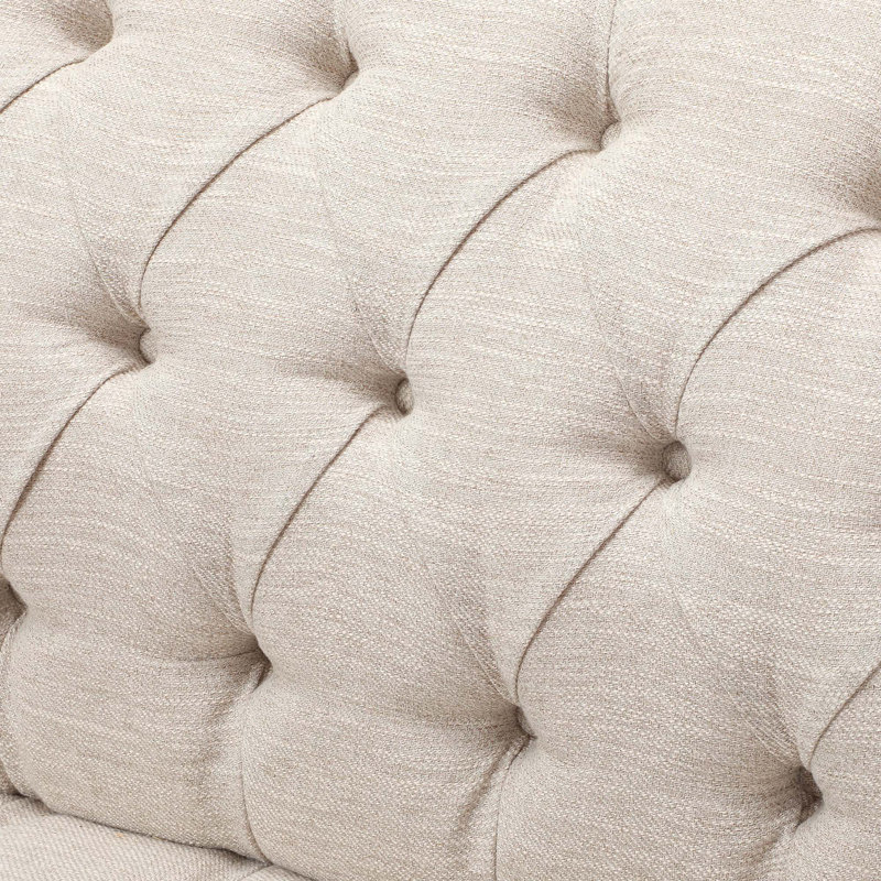 Canapé 3 places avec pieds en bois Comfy, Beige