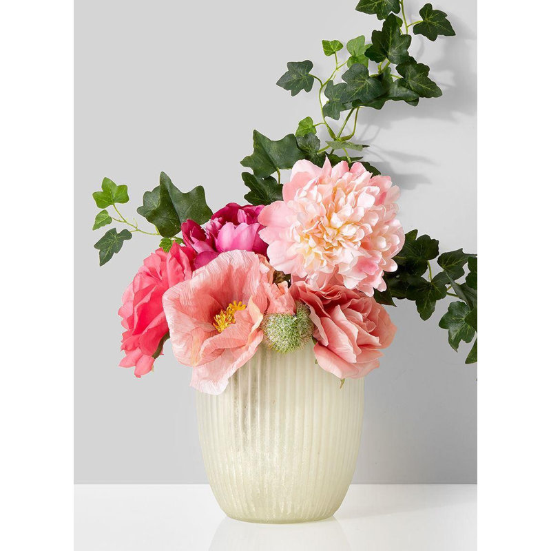 Vase de table en verre frosted Talisha