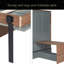 Lit escamotable double avec bureau pliable - Lit mural peu encombrant-1267988357