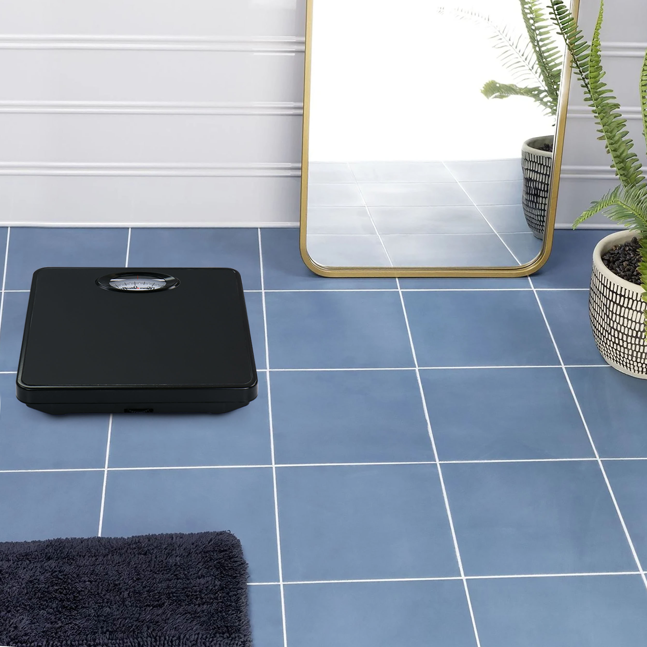 Salter Pro-Helix Professional Oversized Bathroom Scale with Black Vinyl  Anti-Slip Bath Mat, 400 LB
