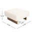 Lin carré avec revêtement beige, système de ressorts hélicoïdaux, repose-pieds non marquants, rembourrage facile à assembler, respirant et confortable, pieds en bois massif, pour le salon de la chambre à coucher, hauteur de 16,73 po