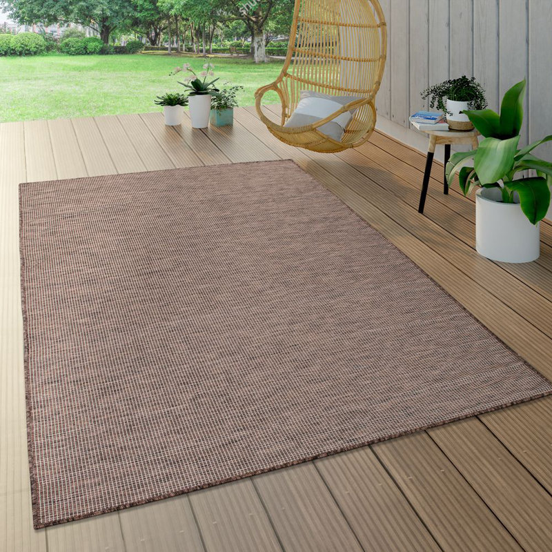 Bailes Solid Colour Indoor / Outdoor Area Rug, Rectangle 140 x 200cm
