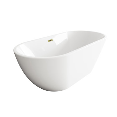 67 Inch Bathtub in Glossy White with Trim