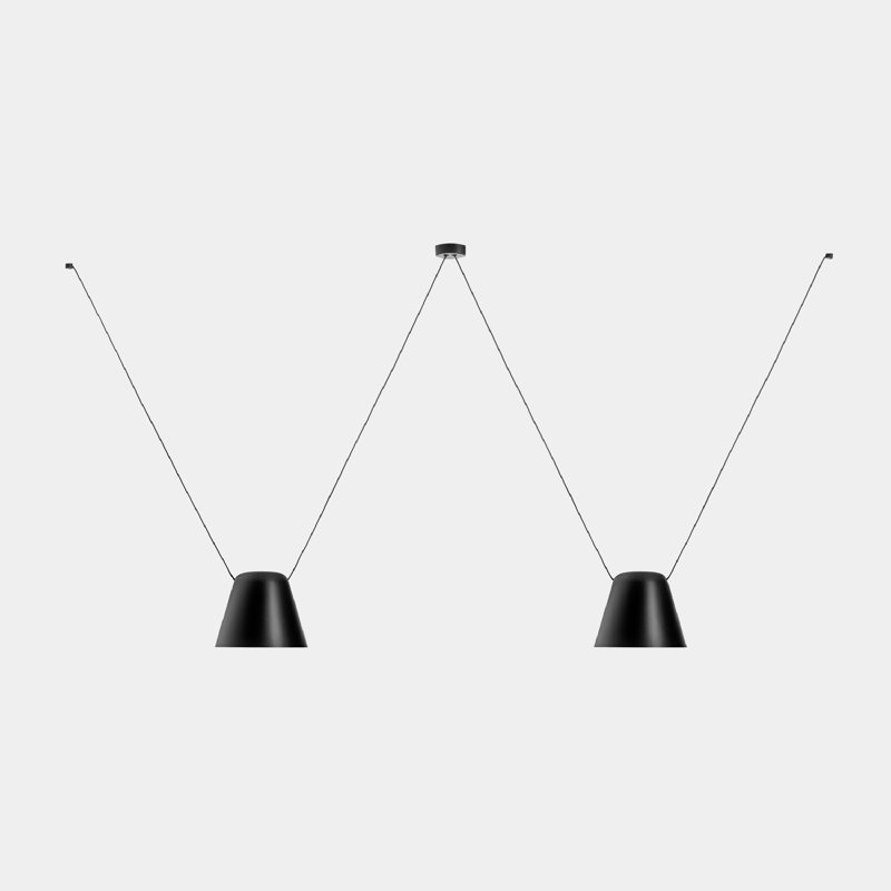 Auvent latéral attique avec câble central 2 cône, Noir, H 86,63 po x l 78,75 po x P 9,5 po