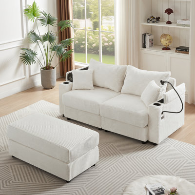 Canapé modulaire avec causeuse 72,8 po