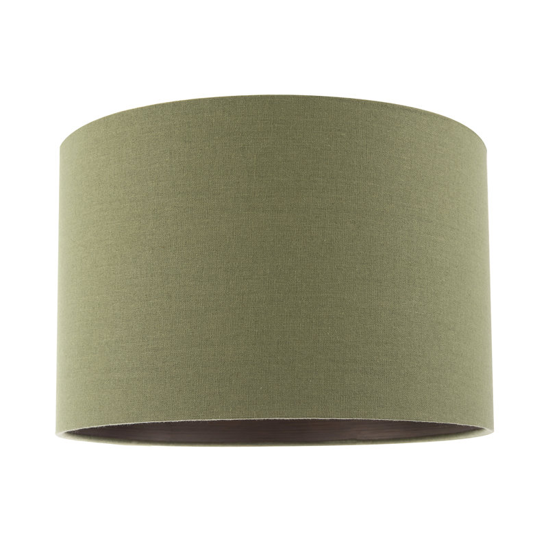Sleek Lamp Shade In Linen Fabric With Bronze Resin Inner By, Green