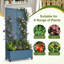 Lit de jardin en métal avec treillis et roues H 6 pi x l 3 pi - bleu-1503515755-1503515744