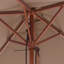 Parasol de patio avec poteau en bois vidaXL 59,1 x 78,7 po taupe-132433452