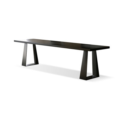 Black Rectangular Solid Wood Writing desk