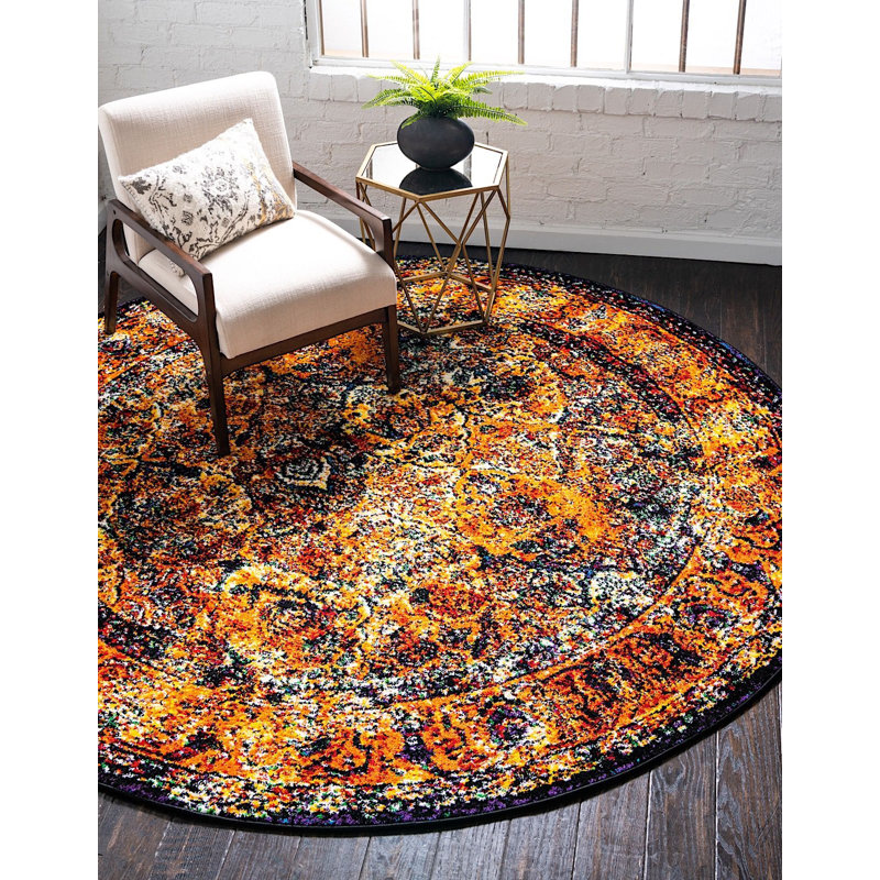 Walmoor Oriental Indoor Rug, Round 8'