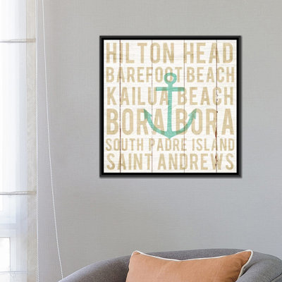 « bon voyage series : anchor », art textuel sur toile