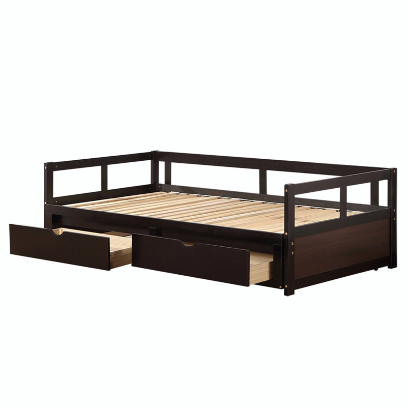 Lit de jour simple avec couchette Goessel, Espresso