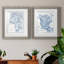 «Afrique en nuances de bleu», ensemble de 2 reproductions d'art sur toile encadrées-2133004972-2133254784-2133254795