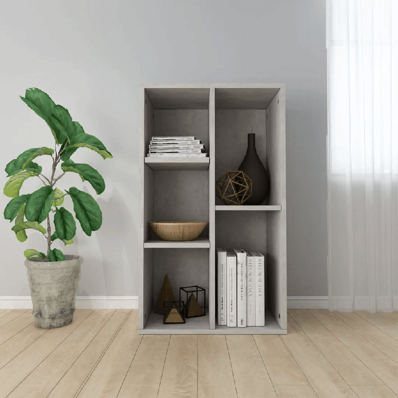Haydon 203.2cm H x 127cm W Bookcase, Concrete Grey