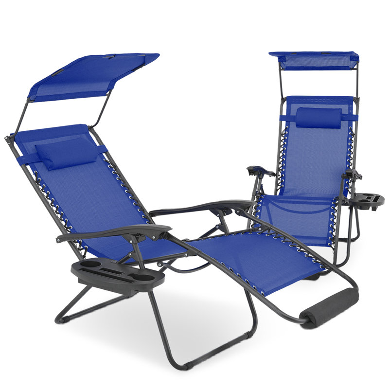 Méridienne inclinable 2 pièces, Bleu