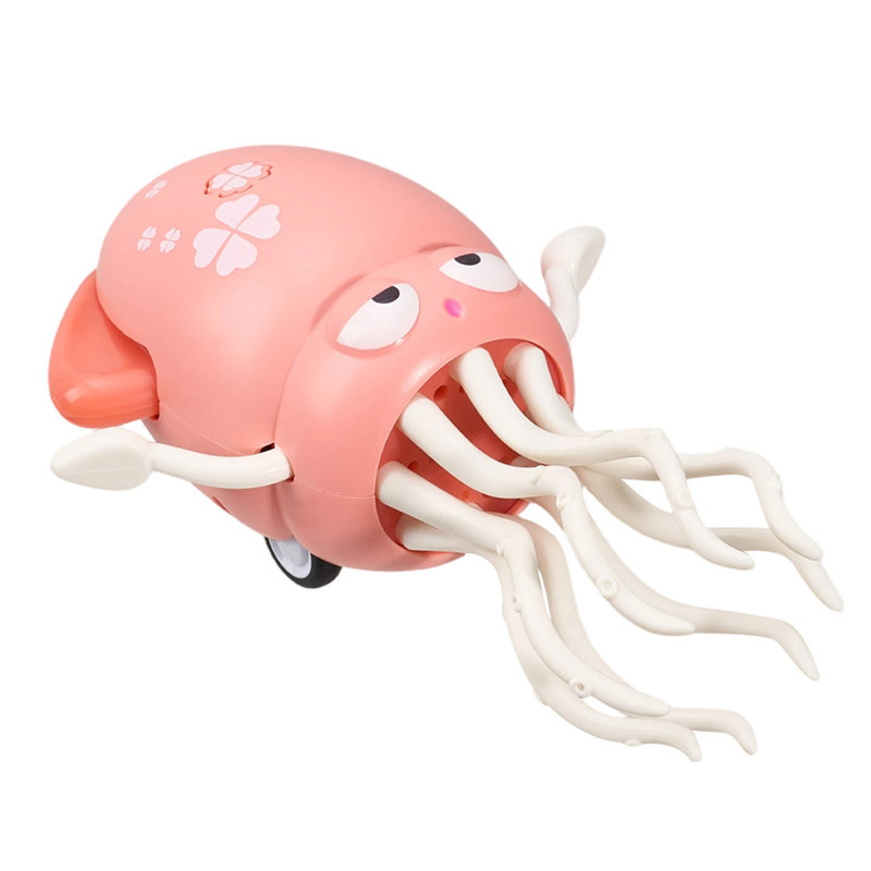 Rechargeable Dancing Octopus Toy for Kids with Music and Light, Pink
