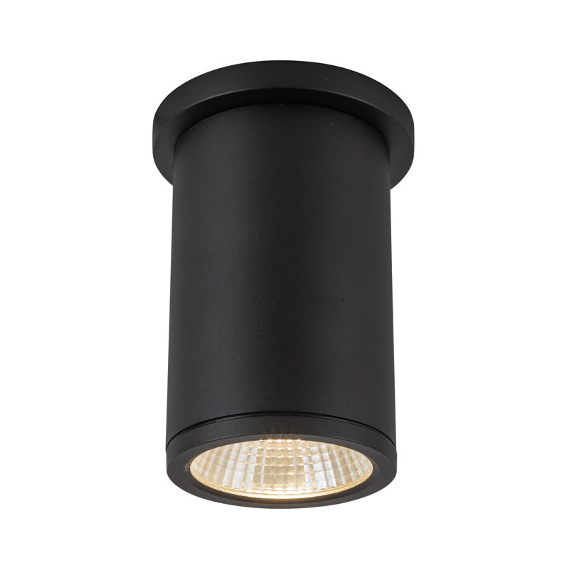 Nordic 1 - Light LED Flush Mount, 15 W, 6" H x 4.38" W x 4.38" D, Black