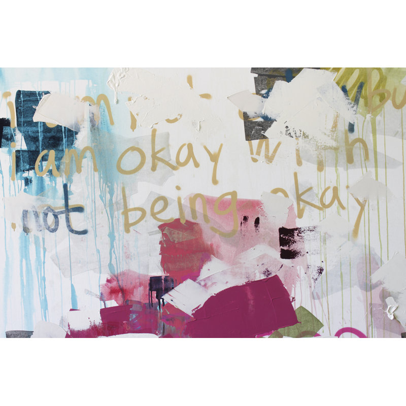 I'm Okay II - Painting, 20cm H x 30cm W, Wrapped Canvas