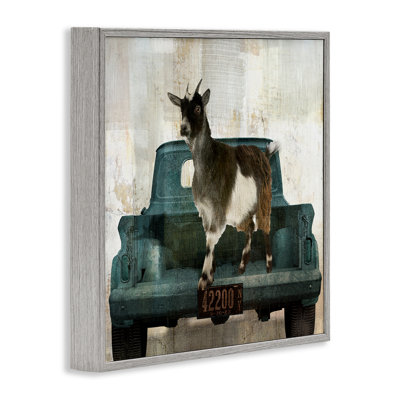 Rustic Goat Vacation Framed Giclee, design by Sophie 6