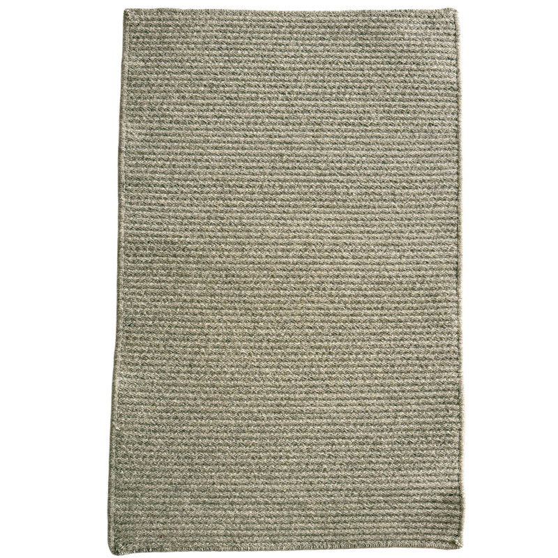 Tapis d'intérieur réversible en laine tressée Bristol, Beige, Rectangle 7' x 9'