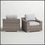 Chaise de patio avec coussins 2