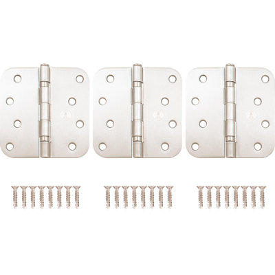 Charnières de porte à roulement à billes 4 po, angle de rayon de 5/8 po