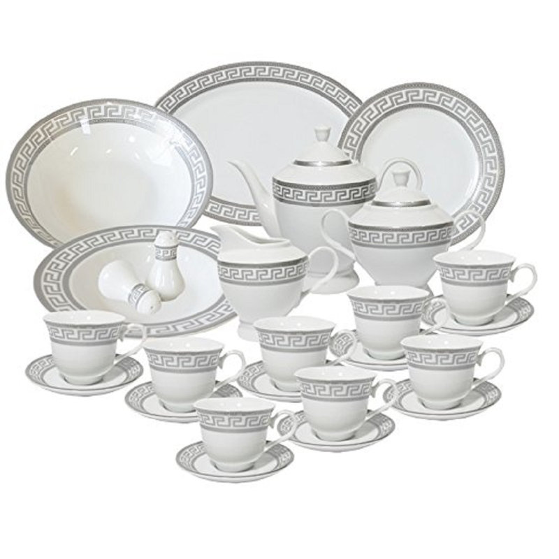 Porcelain China Dinnerware Set 49 Piece - Service for 8