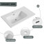 Meuble-lavabo mural moderne avec lavabo en céramique-209024229